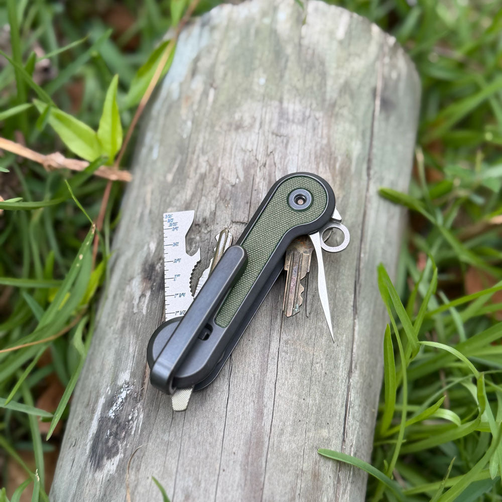 Ranger Green Cordura Skin Titanium KeyBar