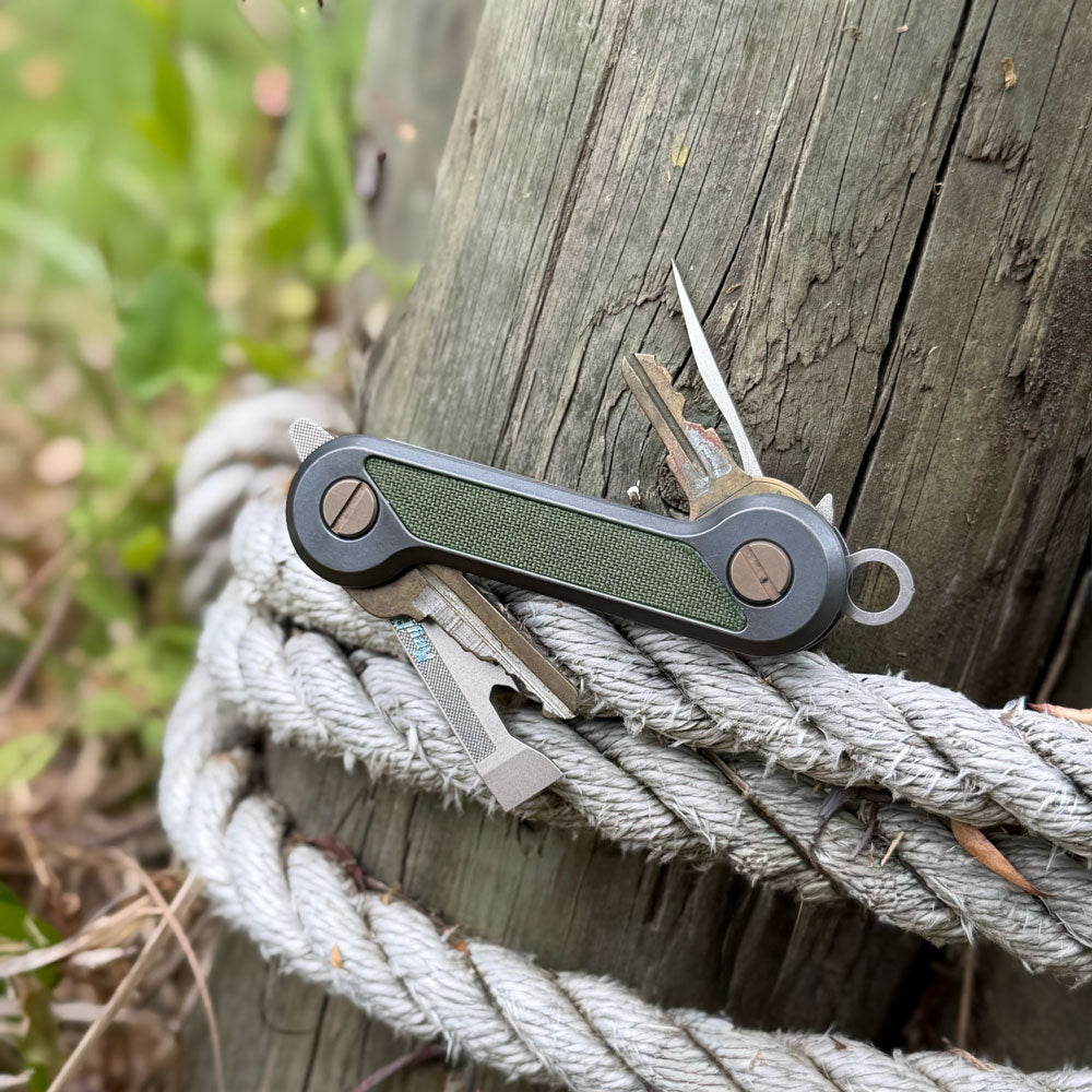 Ranger Green Cordura Skin Titanium KeyBar