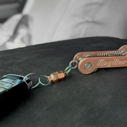 Copper-KeyBar-and-Copper-MagNut-with-Car-Fob